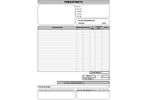 Plantillas Excel gratis - Presupuestos